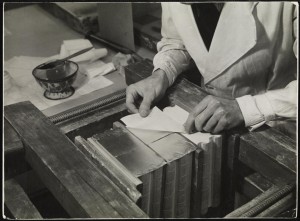 Bookbinder Gilding by Albert Renger-Patzsch 1897-1966